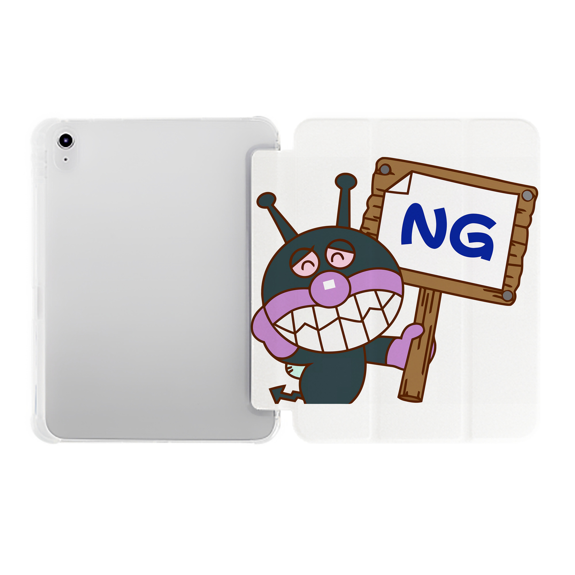 （画像用） アンパンマン Anpanman IPad ケース ペン収納付き 三つ折りスタンド PUレザー×シリコン 対応機種9.5/10.5/10.9インチ